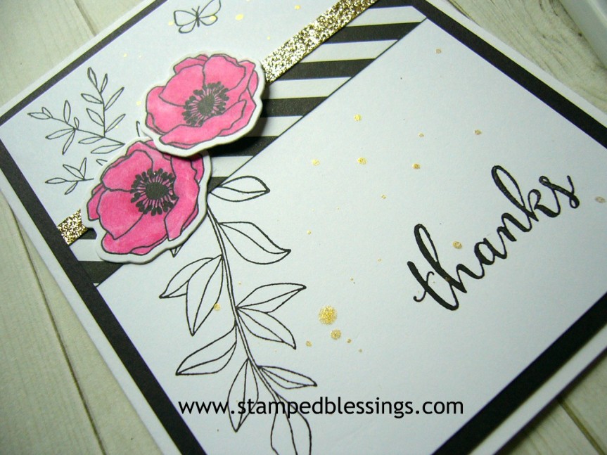 close up Chelsea Gardens cardmaking stamp set from CTMH